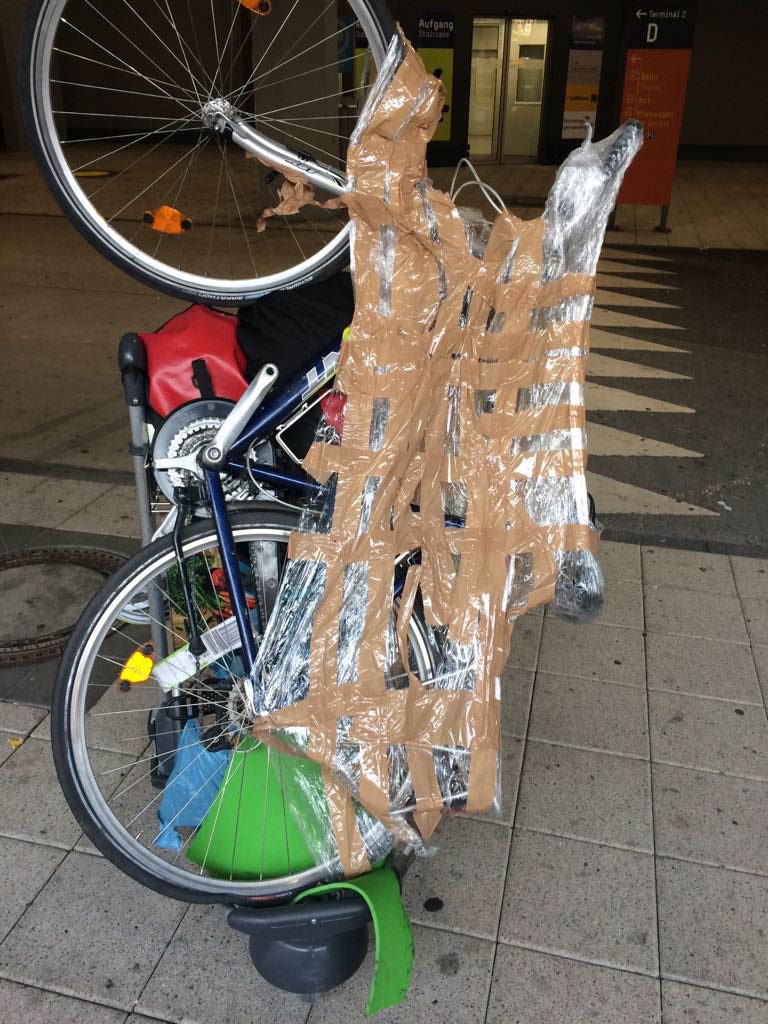 Fahrradverpackung Rückflug